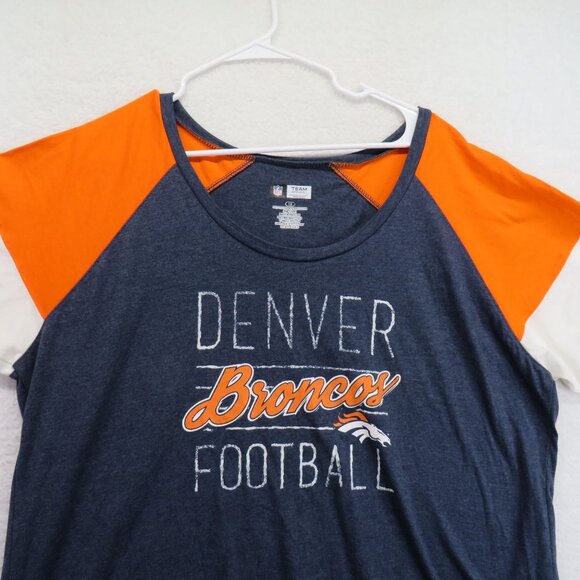 Denver Broncos T Shirt Womens Size 1X NFL Football T-Shirt Team Apparel - Picture 2 of 7